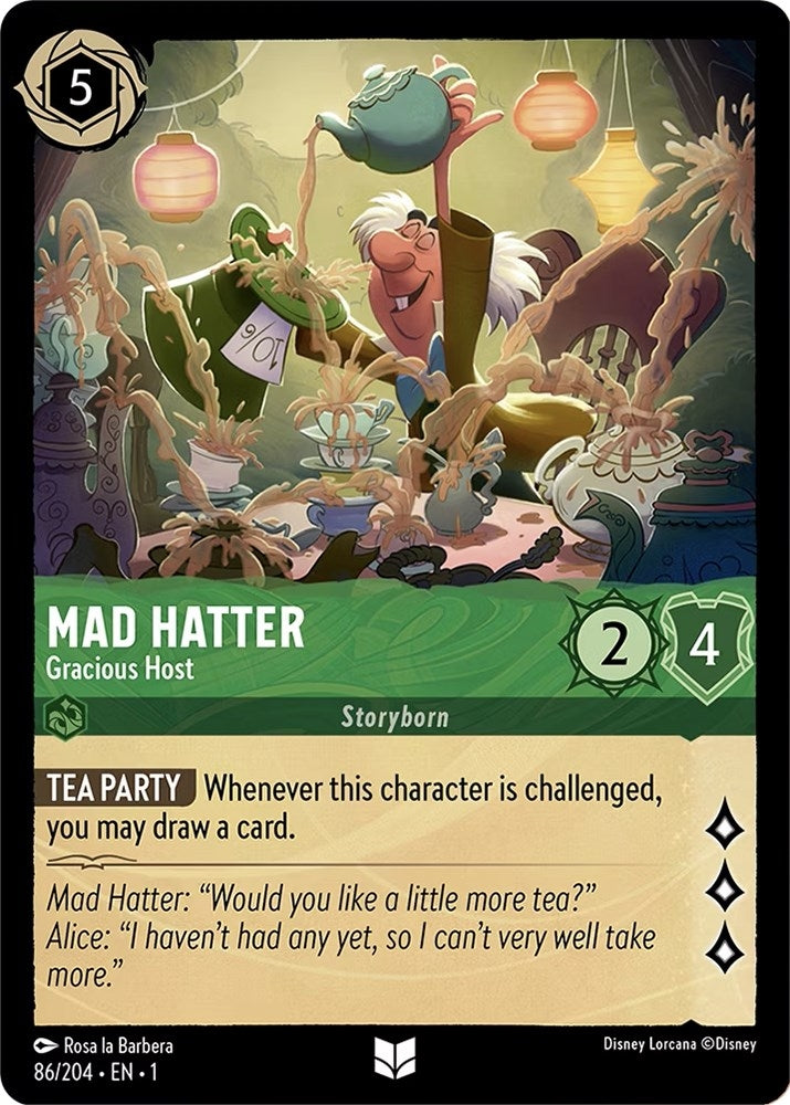 Image for Mad Hatter - Gracious Host (The First Chapter) (86/204) - Disney Lorcana