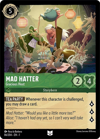 Image for Mad Hatter - Gracious Host (The First Chapter) (86/204) - Disney Lorcana