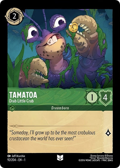 Image for Tamatoa - Drab Little Crab (The First Chapter) (92/204) - Disney Lorcana