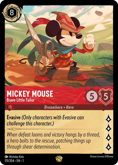 Image for Mickey Mouse - Brave Little Tailor (The First Chapter) (115/204) - Disney Lorcana