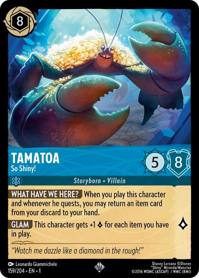 Image for Tamatoa - So Shiny! (The First Chapter) (159/204) - Disney Lorcana