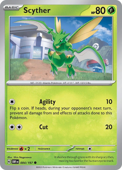 Image for Scyther (SV03: Obsidian Flames) (004/197) - Pokemon