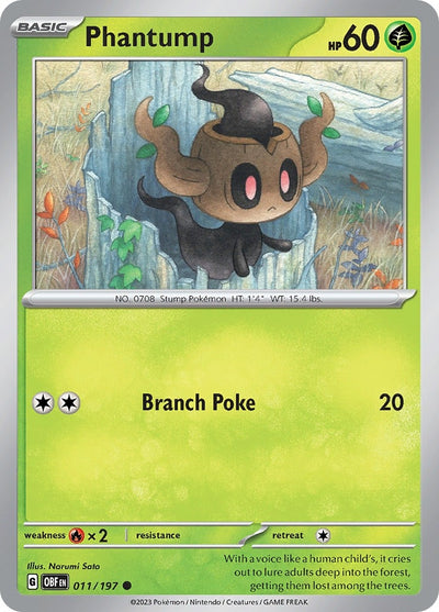 Image for Phantump (SV03: Obsidian Flames) (011/197) - Pokemon