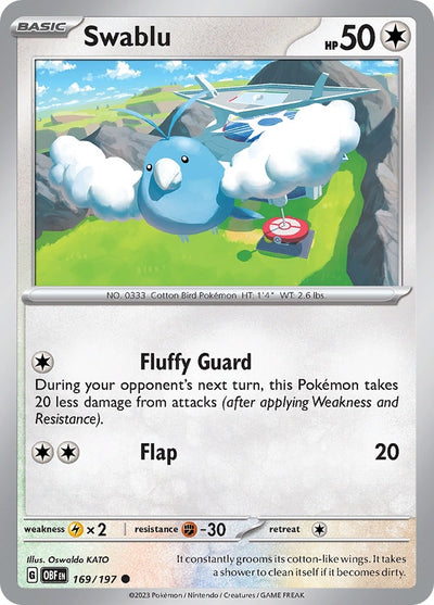 Image for Swablu (SV03: Obsidian Flames) (169/197) - Pokemon