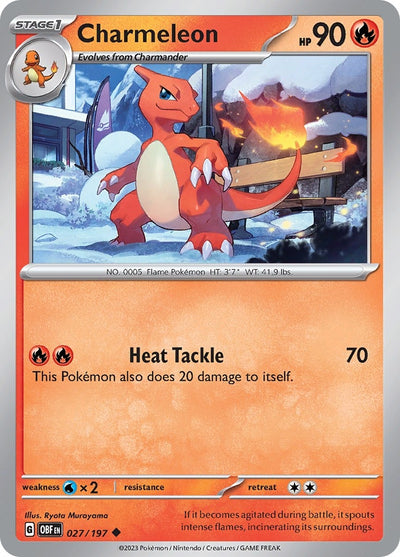 Image for Charmeleon (SV03: Obsidian Flames) (027/197) - Pokemon