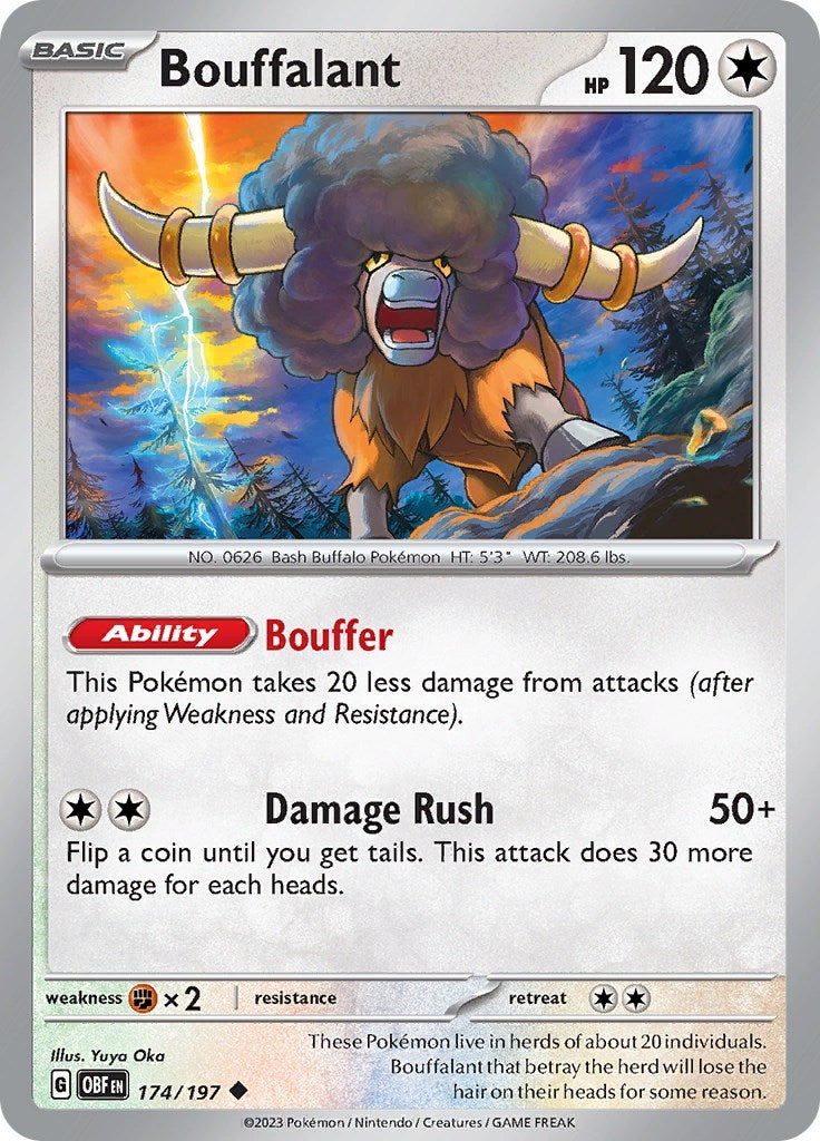 Image for Bouffalant (SV03: Obsidian Flames) (174/197) - Pokemon