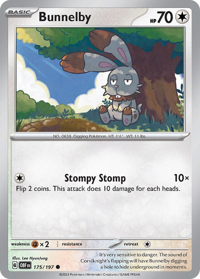 Image for Bunnelby (SV03: Obsidian Flames) (175/197) - Pokemon