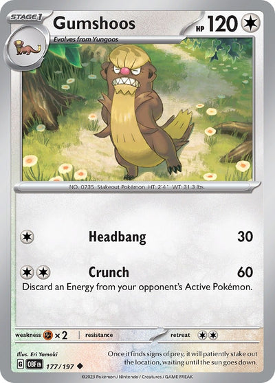 Image for Gumshoos (SV03: Obsidian Flames) (177/197) - Pokemon