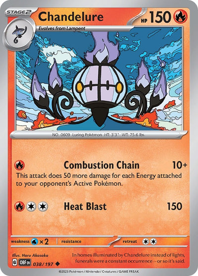 Image for Chandelure (SV03: Obsidian Flames) (038/197) - Pokemon