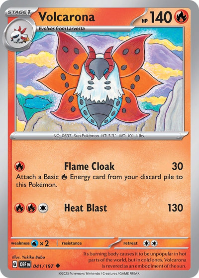 Image for Volcarona (SV03: Obsidian Flames) (041/197) - Pokemon