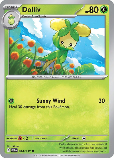 Image for Dolliv (SV03: Obsidian Flames) (020/197) - Pokemon