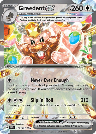 Image for Greedent ex (SV03: Obsidian Flames) (179/197) - Pokemon
