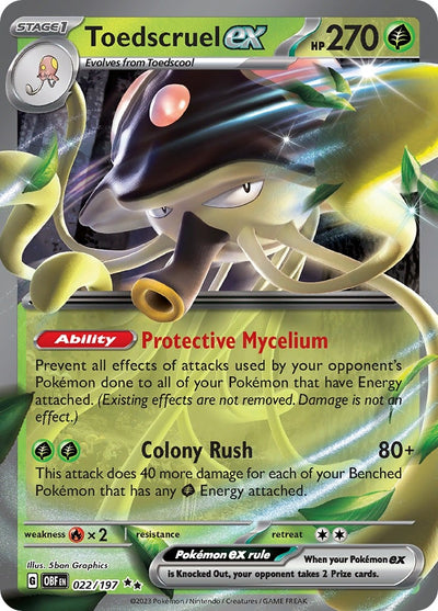 Image for Toedscruel ex (SV03: Obsidian Flames) (022/197) - Pokemon
