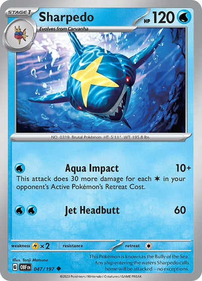 Image for Sharpedo (SV03: Obsidian Flames) (047/197) - Pokemon