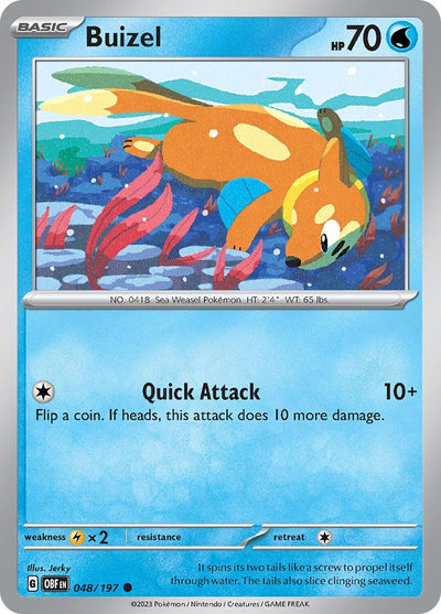 Image for Buizel (SV03: Obsidian Flames) (048/197) - Pokemon