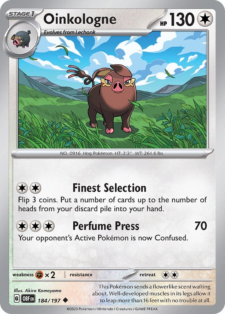 Image for Oinkologne (SV03: Obsidian Flames) (184/197) - Pokemon