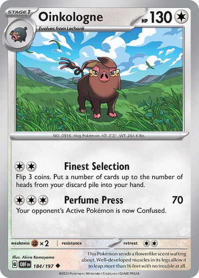 Image for Oinkologne (SV03: Obsidian Flames) (184/197) - Pokemon