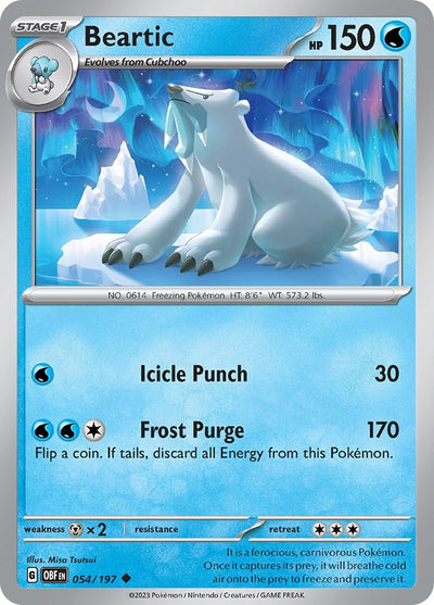 Image for Beartic (SV03: Obsidian Flames) (054/197) - Pokemon