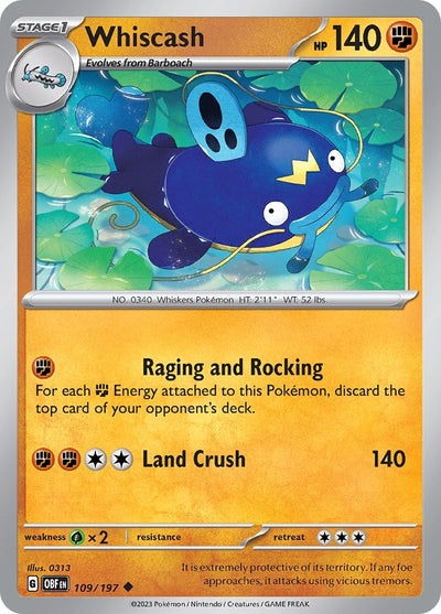 Image for Whiscash (SV03: Obsidian Flames) (109/197) - Pokemon