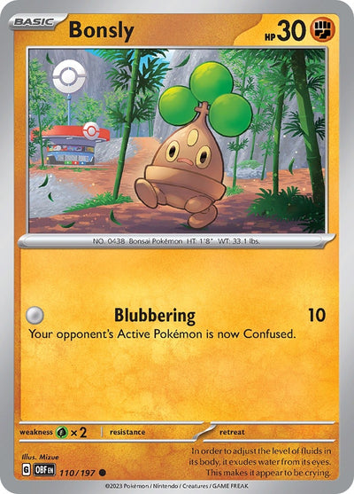 Image for Bonsly (SV03: Obsidian Flames) (110/197) - Pokemon