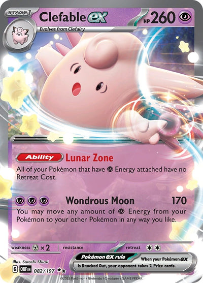 Image for Clefable ex (SV03: Obsidian Flames) (082/197) - Pokemon