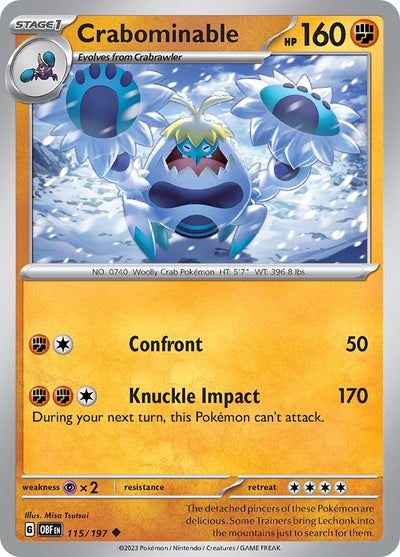 Image for Crabominable (SV03: Obsidian Flames) (115/197) - Pokemon