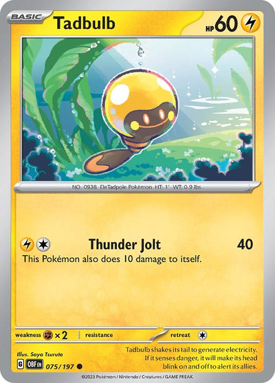 Image for Tadbulb 075/197 (SV03: Obsidian Flames) (075/197) - Pokemon