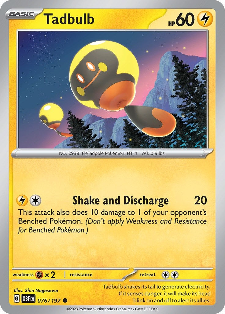 Image for Tadbulb 076/197 (SV03: Obsidian Flames) (076/197) - Pokemon