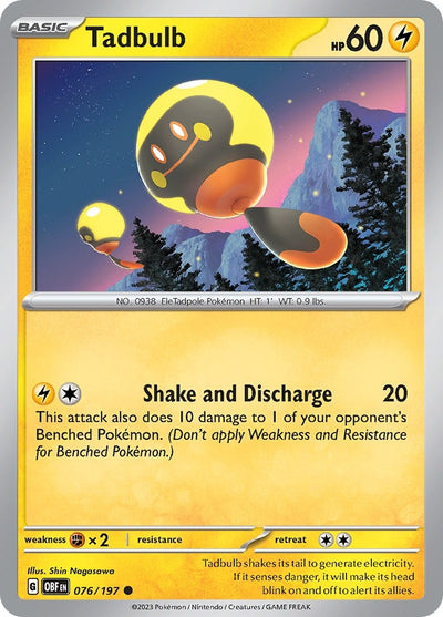 Image for Tadbulb 076/197 (SV03: Obsidian Flames) (076/197) - Pokemon