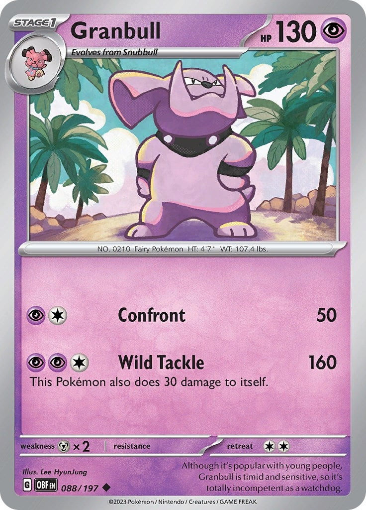 Image for Granbull (SV03: Obsidian Flames) (088/197) - Pokemon