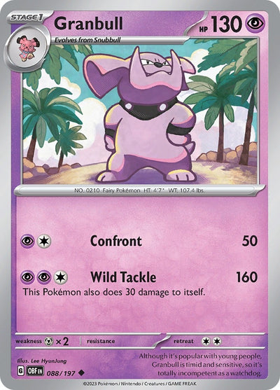 Image for Granbull (SV03: Obsidian Flames) (088/197) - Pokemon