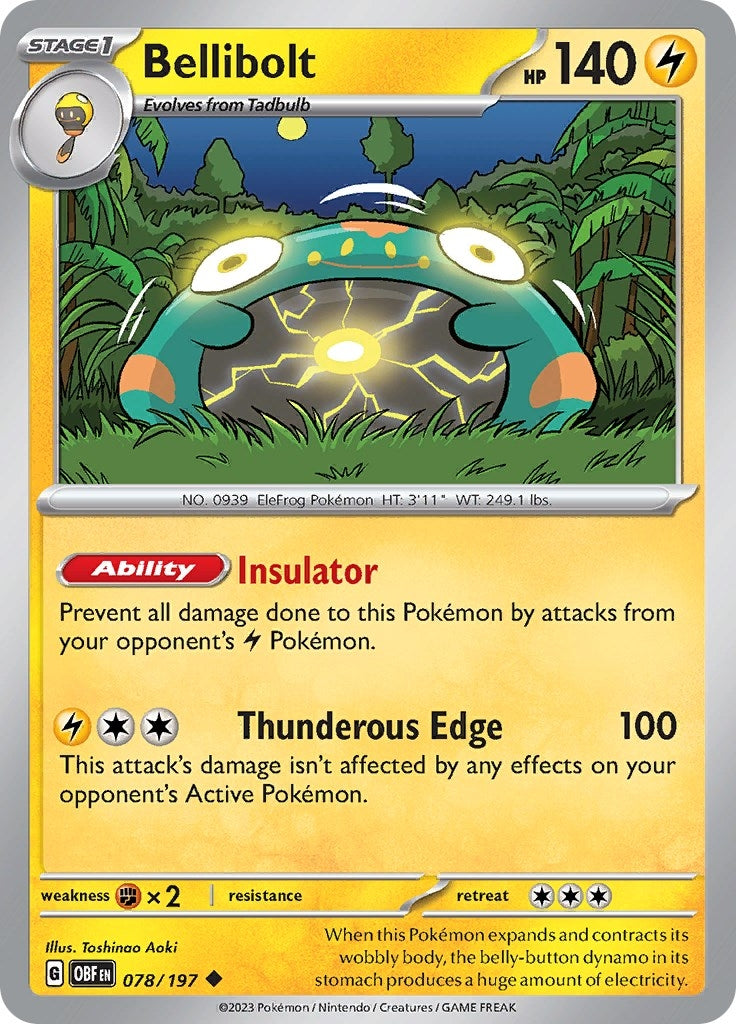 Image for Bellibolt (SV03: Obsidian Flames) (078/197) - Pokemon