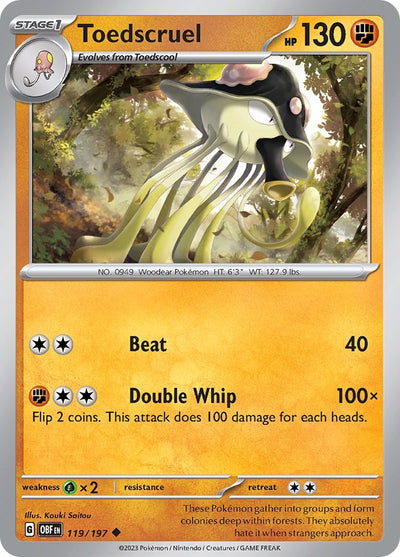 Image for Toedscruel (SV03: Obsidian Flames) (119/197) - Pokemon