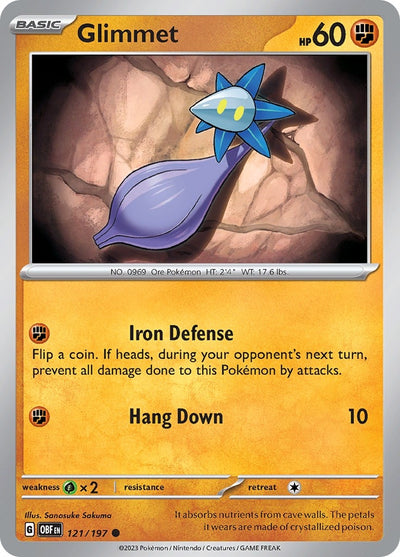 Image for Glimmet (SV03: Obsidian Flames) (121/197) - Pokemon