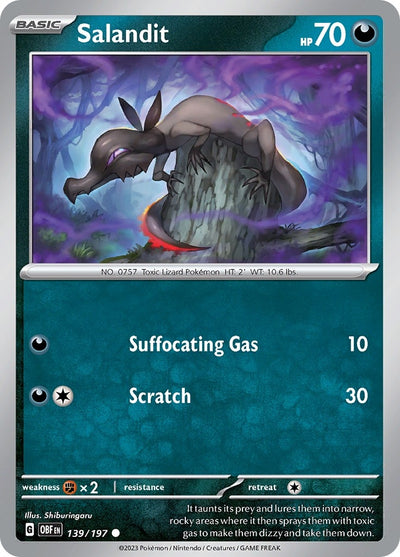 Image for Salandit (SV03: Obsidian Flames) (139/197) - Pokemon