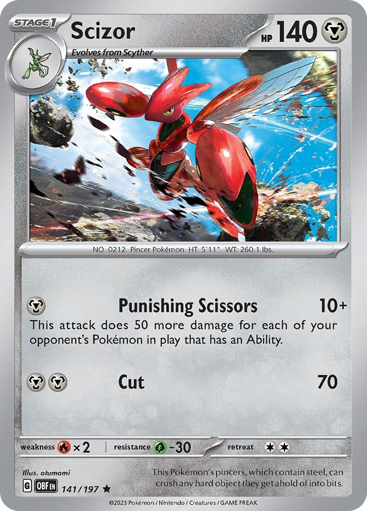 Image for Scizor (SV03: Obsidian Flames) (141/197) - Pokemon