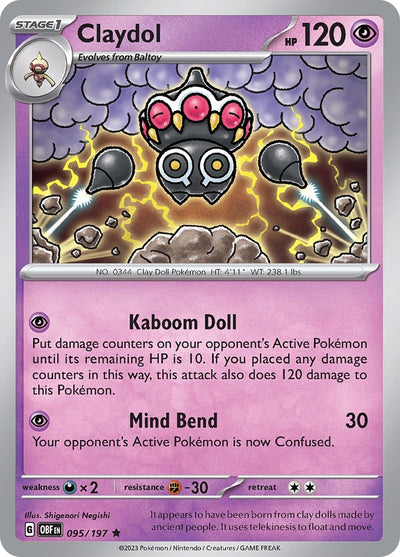Image for Claydol (SV03: Obsidian Flames) (095/197) - Pokemon