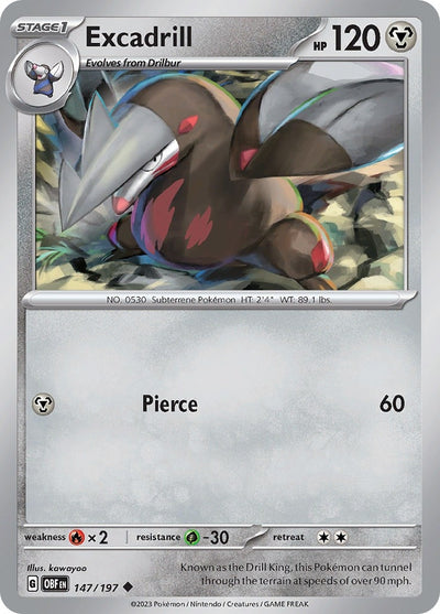 Image for Excadrill (SV03: Obsidian Flames) (147/197) - Pokemon