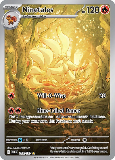 Image for Ninetales (SV03: Obsidian Flames) (199/197) - Pokemon
