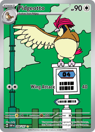 Image for Pidgeotto (SV03: Obsidian Flames) (208/197) - Pokemon