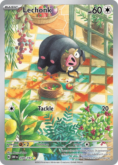 Image for Lechonk (SV03: Obsidian Flames) (209/197) - Pokemon