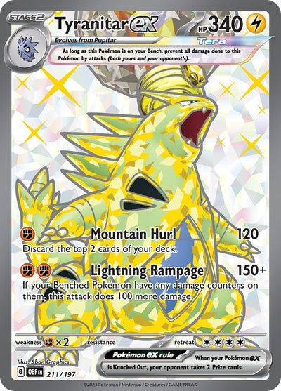 Image for Tyranitar ex (SV03: Obsidian Flames) (211/197) - Pokemon