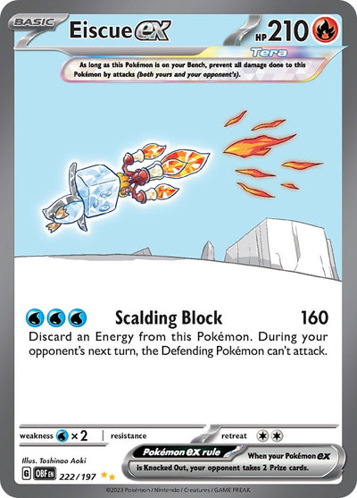 Image for Eiscue ex (SV03: Obsidian Flames) (222/197) - Pokemon