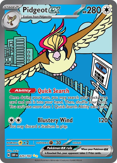Image for Pidgeot ex (SV03: Obsidian Flames) (225/197) - Pokemon