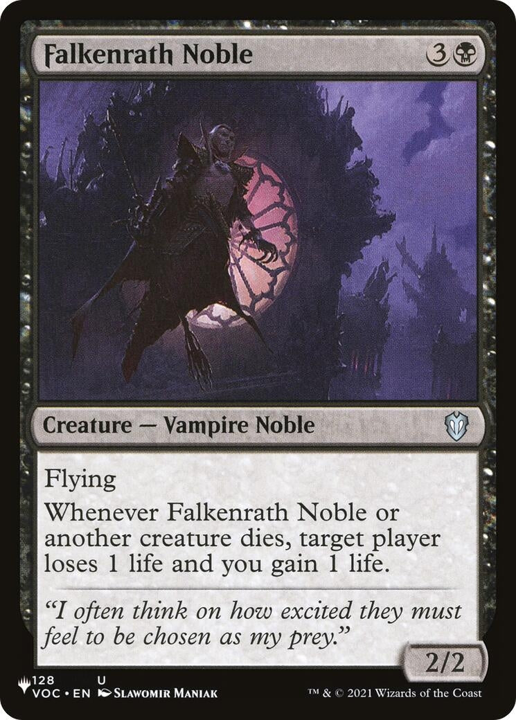Falkenrath Noble (The List Reprints) (128/038)