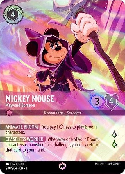 Image for Mickey Mouse - Wayward Sorcerer (Enchanted) (The First Chapter) (208/204) - Disney Lorcana
