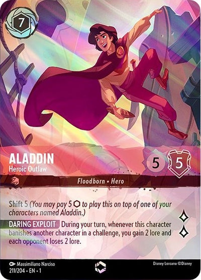 Image for Aladdin - Heroic Outlaw (Enchanted) (The First Chapter) (211/204) - Disney Lorcana