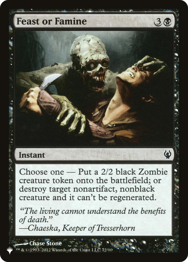 Feast or Famine (The List Reprints) (72/90)