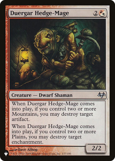Duergar Hedge-Mage (The List Reprints) (137/180)