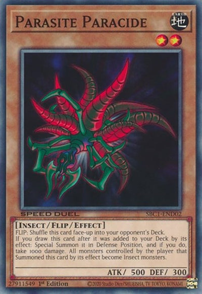 Image for Parasite Paracide (Speed Duel: Streets of Battle City) (SBC1-END02) - YuGiOh